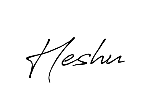 You should practise on your own different ways (Antro_Vectra_Bolder) to write your name (Heshu) in signature. don't let someone else do it for you. Heshu signature style 7 images and pictures png