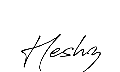 Design your own signature with our free online signature maker. With this signature software, you can create a handwritten (Antro_Vectra_Bolder) signature for name Heshz. Heshz signature style 7 images and pictures png