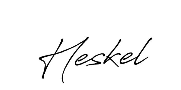 The best way (Antro_Vectra_Bolder) to make a short signature is to pick only two or three words in your name. The name Heskel include a total of six letters. For converting this name. Heskel signature style 7 images and pictures png