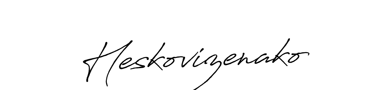 It looks lik you need a new signature style for name Heskovizenako. Design unique handwritten (Antro_Vectra_Bolder) signature with our free signature maker in just a few clicks. Heskovizenako signature style 7 images and pictures png