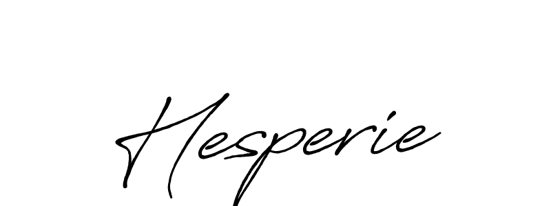 Make a beautiful signature design for name Hesperie. Use this online signature maker to create a handwritten signature for free. Hesperie signature style 7 images and pictures png