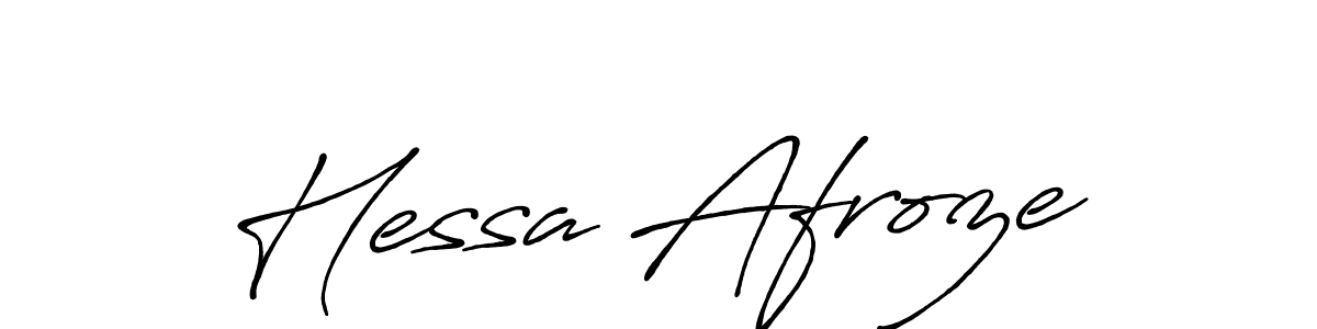 Design your own signature with our free online signature maker. With this signature software, you can create a handwritten (Antro_Vectra_Bolder) signature for name Hessa Afroze. Hessa Afroze signature style 7 images and pictures png