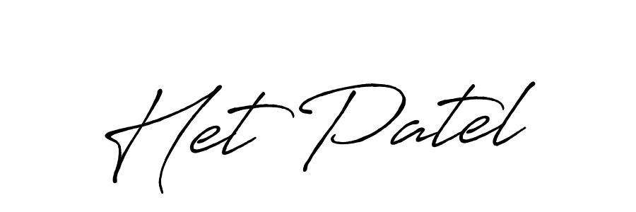 How to make Het Patel name signature. Use Antro_Vectra_Bolder style for creating short signs online. This is the latest handwritten sign. Het Patel signature style 7 images and pictures png