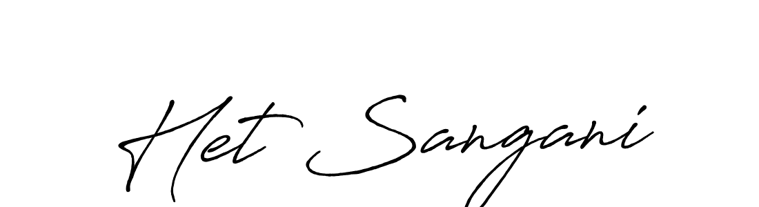 Use a signature maker to create a handwritten signature online. With this signature software, you can design (Antro_Vectra_Bolder) your own signature for name Het Sangani. Het Sangani signature style 7 images and pictures png