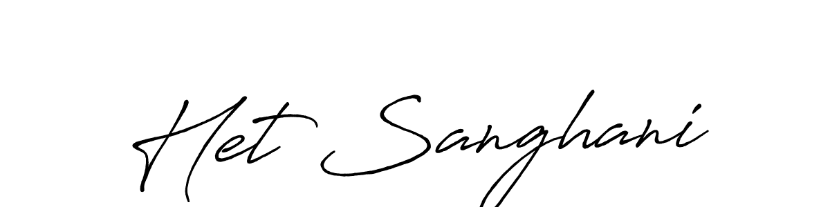 Het Sanghani stylish signature style. Best Handwritten Sign (Antro_Vectra_Bolder) for my name. Handwritten Signature Collection Ideas for my name Het Sanghani. Het Sanghani signature style 7 images and pictures png