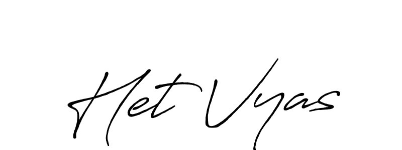 Also You can easily find your signature by using the search form. We will create Het Vyas name handwritten signature images for you free of cost using Antro_Vectra_Bolder sign style. Het Vyas signature style 7 images and pictures png