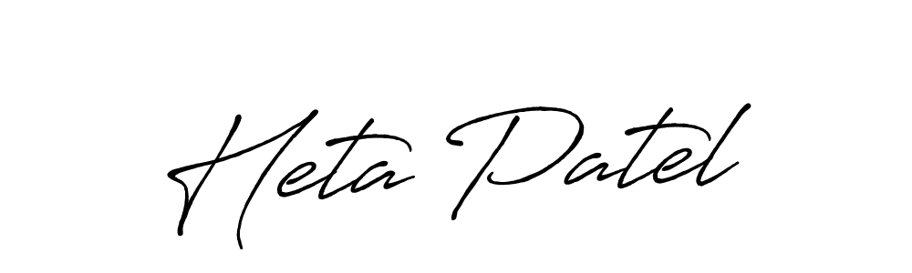 Make a beautiful signature design for name Heta Patel. Use this online signature maker to create a handwritten signature for free. Heta Patel signature style 7 images and pictures png