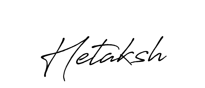 Create a beautiful signature design for name Hetaksh. With this signature (Antro_Vectra_Bolder) fonts, you can make a handwritten signature for free. Hetaksh signature style 7 images and pictures png