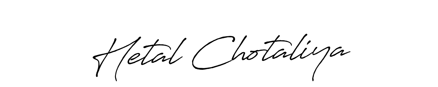 Similarly Antro_Vectra_Bolder is the best handwritten signature design. Signature creator online .You can use it as an online autograph creator for name Hetal Chotaliya. Hetal Chotaliya signature style 7 images and pictures png