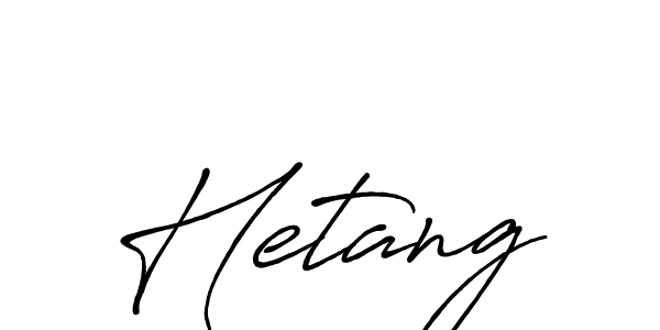 Hetang stylish signature style. Best Handwritten Sign (Antro_Vectra_Bolder) for my name. Handwritten Signature Collection Ideas for my name Hetang. Hetang signature style 7 images and pictures png