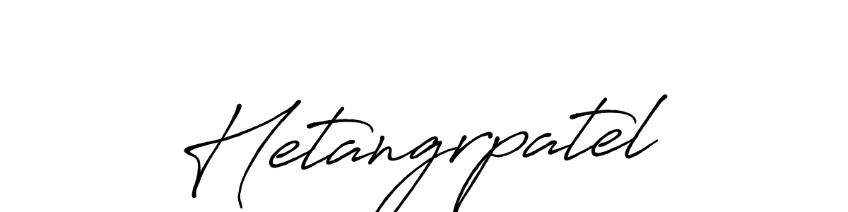 Use a signature maker to create a handwritten signature online. With this signature software, you can design (Antro_Vectra_Bolder) your own signature for name Hetangrpatel. Hetangrpatel signature style 7 images and pictures png