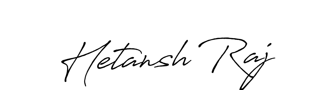 Use a signature maker to create a handwritten signature online. With this signature software, you can design (Antro_Vectra_Bolder) your own signature for name Hetansh Raj. Hetansh Raj signature style 7 images and pictures png