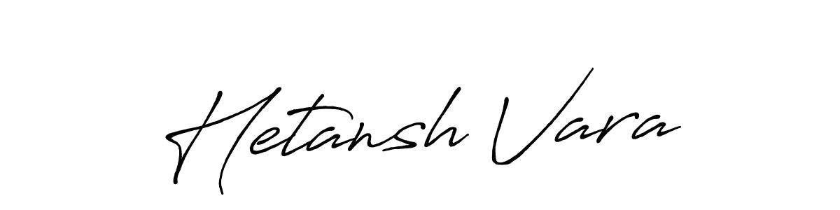 How to make Hetansh Vara name signature. Use Antro_Vectra_Bolder style for creating short signs online. This is the latest handwritten sign. Hetansh Vara signature style 7 images and pictures png