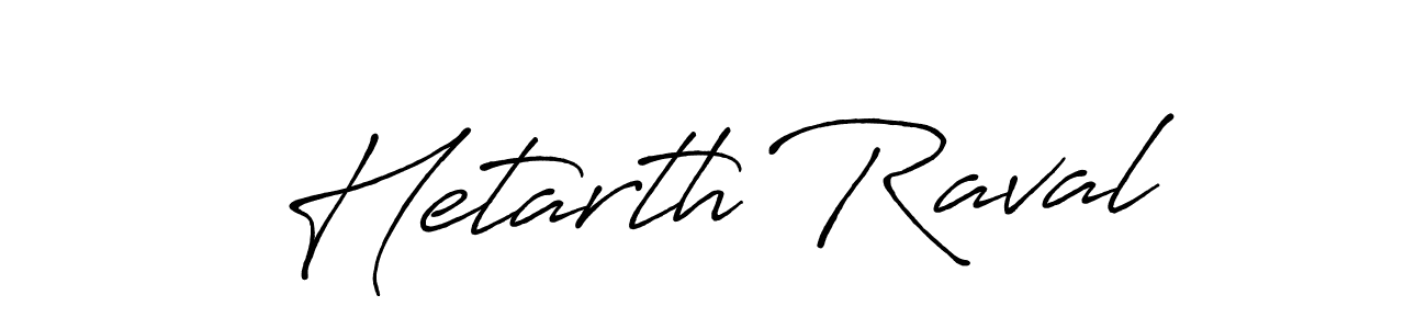 Also we have Hetarth Raval name is the best signature style. Create professional handwritten signature collection using Antro_Vectra_Bolder autograph style. Hetarth Raval signature style 7 images and pictures png