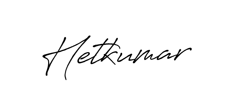 Create a beautiful signature design for name Hetkumar. With this signature (Antro_Vectra_Bolder) fonts, you can make a handwritten signature for free. Hetkumar signature style 7 images and pictures png
