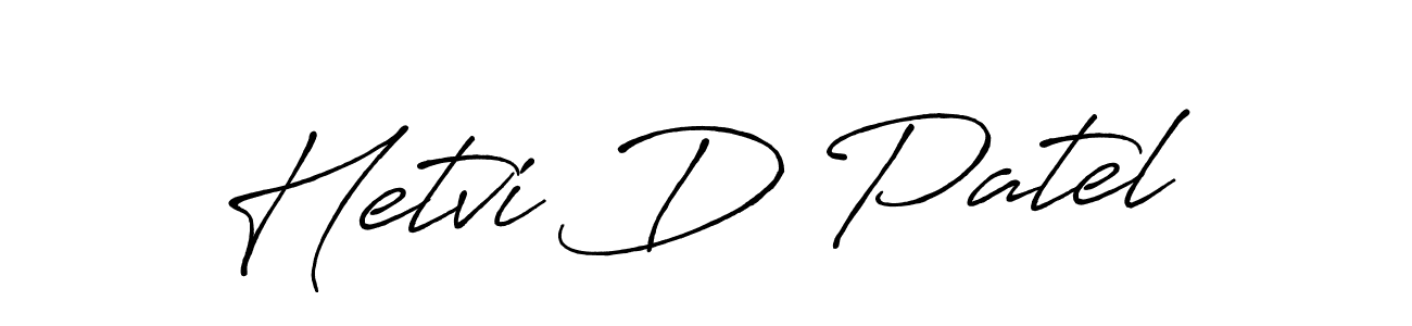 How to make Hetvi D Patel name signature. Use Antro_Vectra_Bolder style for creating short signs online. This is the latest handwritten sign. Hetvi D Patel signature style 7 images and pictures png