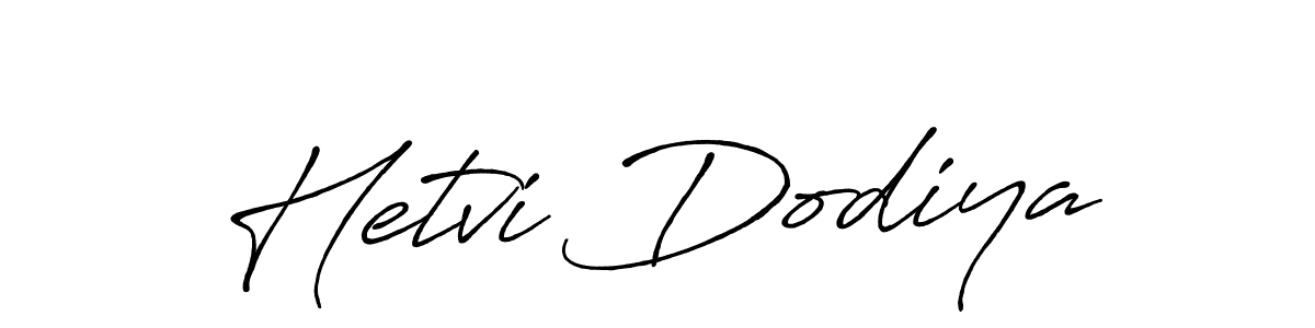How to make Hetvi Dodiya signature? Antro_Vectra_Bolder is a professional autograph style. Create handwritten signature for Hetvi Dodiya name. Hetvi Dodiya signature style 7 images and pictures png