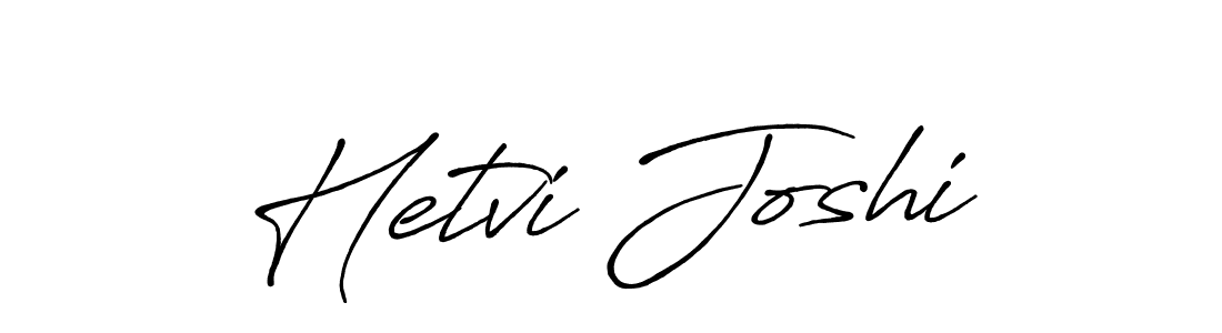 It looks lik you need a new signature style for name Hetvi Joshi. Design unique handwritten (Antro_Vectra_Bolder) signature with our free signature maker in just a few clicks. Hetvi Joshi signature style 7 images and pictures png