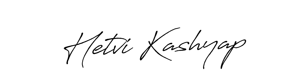 Create a beautiful signature design for name Hetvi Kashyap. With this signature (Antro_Vectra_Bolder) fonts, you can make a handwritten signature for free. Hetvi Kashyap signature style 7 images and pictures png