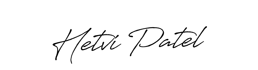 The best way (Antro_Vectra_Bolder) to make a short signature is to pick only two or three words in your name. The name Hetvi Patel include a total of six letters. For converting this name. Hetvi Patel signature style 7 images and pictures png