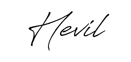 Achieve flawless digital penmanship with Hevil name in Antro_Vectra_Bolder font. The perfect tool for creating online signatures. Hevil signature style 7 images and pictures png