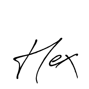 Make a beautiful signature design for name Hex. With this signature (Antro_Vectra_Bolder) style, you can create a handwritten signature for free. Hex signature style 7 images and pictures png