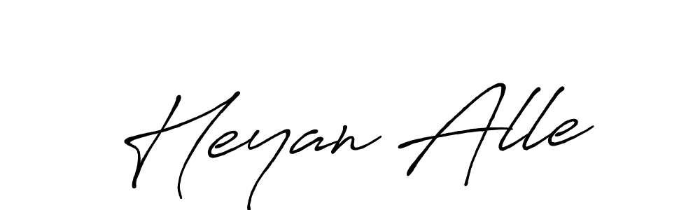 Use a signature maker to create a handwritten signature online. With this signature software, you can design (Antro_Vectra_Bolder) your own signature for name Heyan Alle. Heyan Alle signature style 7 images and pictures png