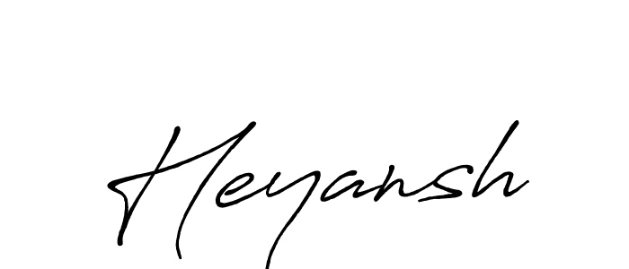 Use a signature maker to create a handwritten signature online. With this signature software, you can design (Antro_Vectra_Bolder) your own signature for name Heyansh. Heyansh signature style 7 images and pictures png