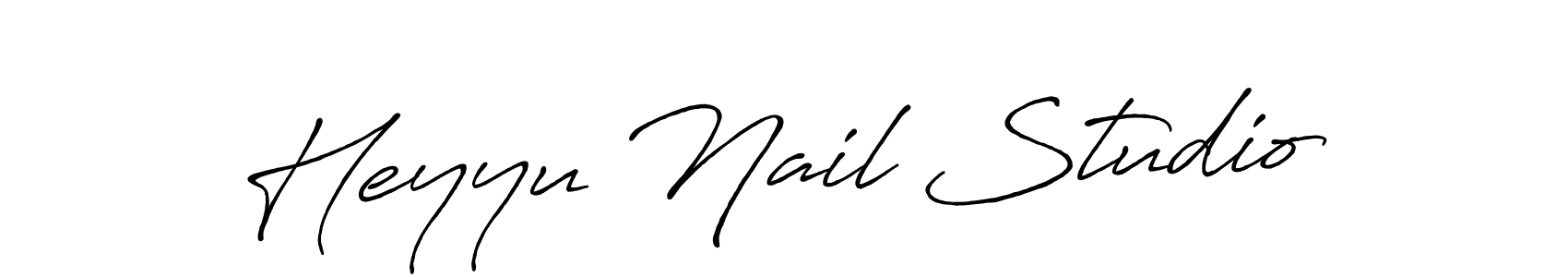 if you are searching for the best signature style for your name Heyyu Nail Studio. so please give up your signature search. here we have designed multiple signature styles  using Antro_Vectra_Bolder. Heyyu Nail Studio signature style 7 images and pictures png