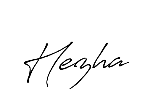 Use a signature maker to create a handwritten signature online. With this signature software, you can design (Antro_Vectra_Bolder) your own signature for name Hezha. Hezha signature style 7 images and pictures png