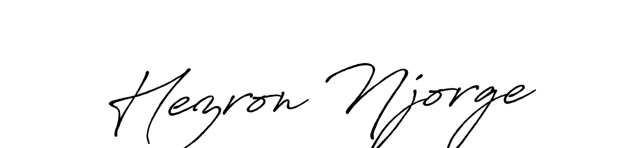 if you are searching for the best signature style for your name Hezron Njorge. so please give up your signature search. here we have designed multiple signature styles  using Antro_Vectra_Bolder. Hezron Njorge signature style 7 images and pictures png