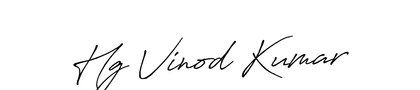 Create a beautiful signature design for name Hg Vinod Kumar. With this signature (Antro_Vectra_Bolder) fonts, you can make a handwritten signature for free. Hg Vinod Kumar signature style 7 images and pictures png