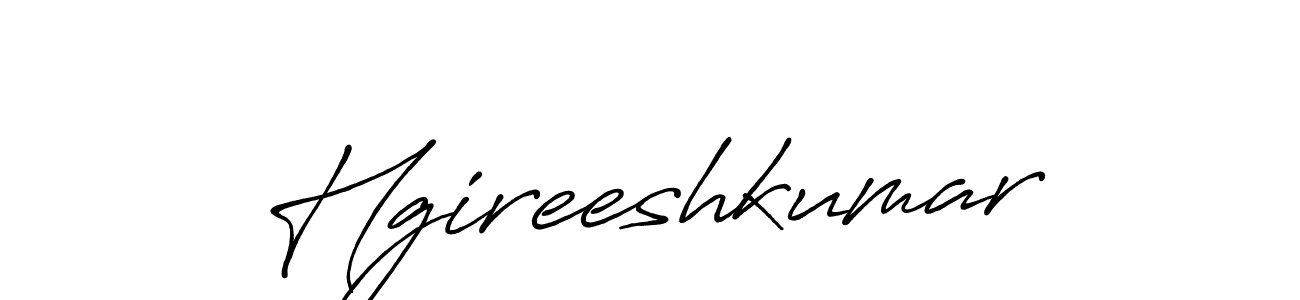 How to make Hgireeshkumar signature? Antro_Vectra_Bolder is a professional autograph style. Create handwritten signature for Hgireeshkumar name. Hgireeshkumar signature style 7 images and pictures png