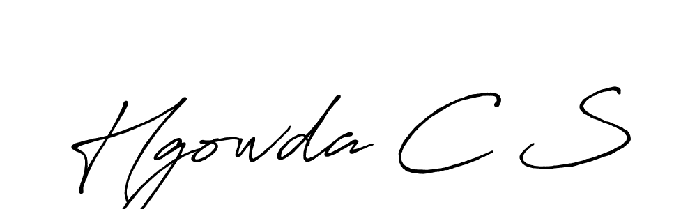 Make a beautiful signature design for name Hgowda C S. With this signature (Antro_Vectra_Bolder) style, you can create a handwritten signature for free. Hgowda C S signature style 7 images and pictures png