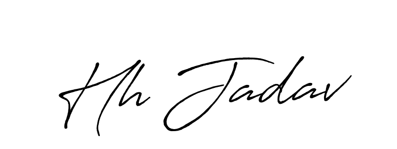 How to make Hh Jadav signature? Antro_Vectra_Bolder is a professional autograph style. Create handwritten signature for Hh Jadav name. Hh Jadav signature style 7 images and pictures png