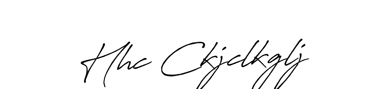 Make a beautiful signature design for name Hhc Ckjclkglj. With this signature (Antro_Vectra_Bolder) style, you can create a handwritten signature for free. Hhc Ckjclkglj signature style 7 images and pictures png