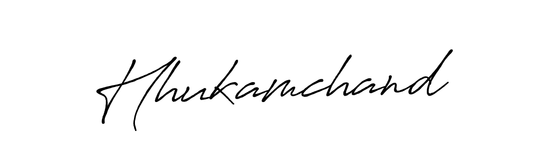 How to make Hhukamchand name signature. Use Antro_Vectra_Bolder style for creating short signs online. This is the latest handwritten sign. Hhukamchand signature style 7 images and pictures png