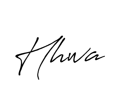 Use a signature maker to create a handwritten signature online. With this signature software, you can design (Antro_Vectra_Bolder) your own signature for name Hhwa. Hhwa signature style 7 images and pictures png