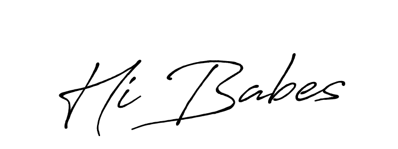 Hi Babes stylish signature style. Best Handwritten Sign (Antro_Vectra_Bolder) for my name. Handwritten Signature Collection Ideas for my name Hi Babes. Hi Babes signature style 7 images and pictures png