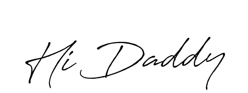 Make a beautiful signature design for name Hi Daddy. With this signature (Antro_Vectra_Bolder) style, you can create a handwritten signature for free. Hi Daddy signature style 7 images and pictures png