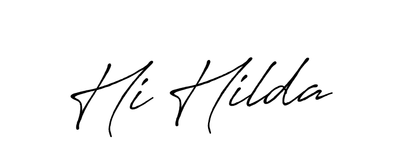 This is the best signature style for the Hi Hilda name. Also you like these signature font (Antro_Vectra_Bolder). Mix name signature. Hi Hilda signature style 7 images and pictures png