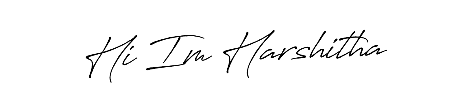Similarly Antro_Vectra_Bolder is the best handwritten signature design. Signature creator online .You can use it as an online autograph creator for name Hi Im Harshitha. Hi Im Harshitha signature style 7 images and pictures png