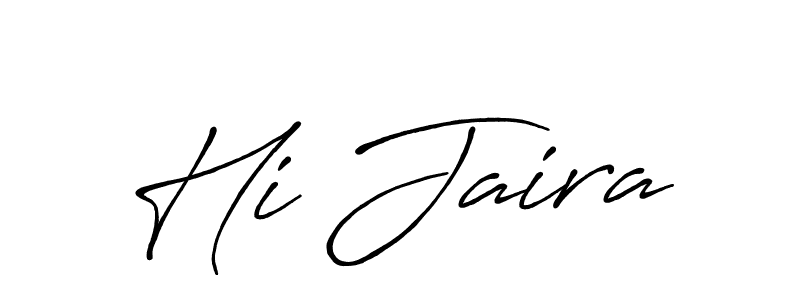 How to make Hi Jaira name signature. Use Antro_Vectra_Bolder style for creating short signs online. This is the latest handwritten sign. Hi Jaira signature style 7 images and pictures png