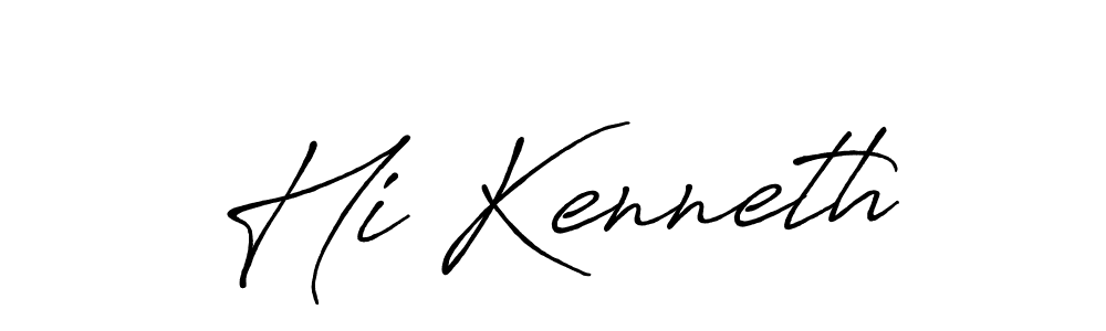 You should practise on your own different ways (Antro_Vectra_Bolder) to write your name (Hi Kenneth) in signature. don't let someone else do it for you. Hi Kenneth signature style 7 images and pictures png