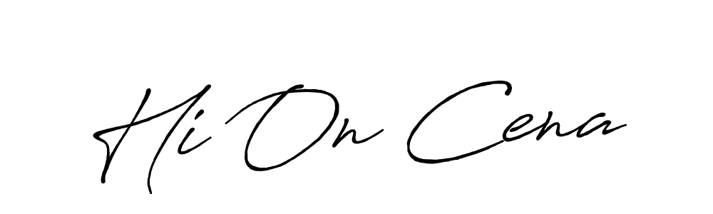 Design your own signature with our free online signature maker. With this signature software, you can create a handwritten (Antro_Vectra_Bolder) signature for name Hi On Cena. Hi On Cena signature style 7 images and pictures png