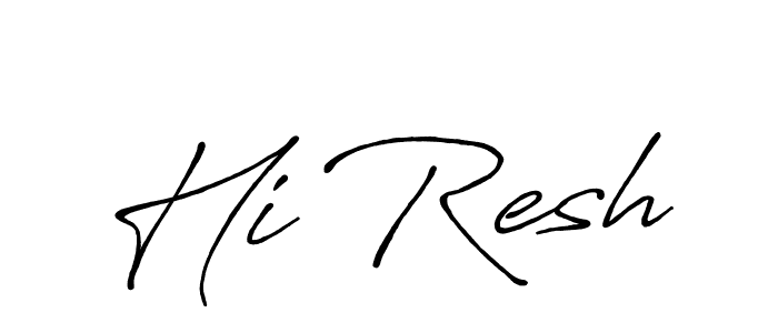 Also You can easily find your signature by using the search form. We will create Hi Resh name handwritten signature images for you free of cost using Antro_Vectra_Bolder sign style. Hi Resh signature style 7 images and pictures png