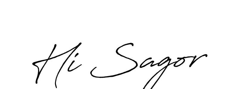 Create a beautiful signature design for name Hi Sagor. With this signature (Antro_Vectra_Bolder) fonts, you can make a handwritten signature for free. Hi Sagor signature style 7 images and pictures png