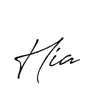 Design your own signature with our free online signature maker. With this signature software, you can create a handwritten (Antro_Vectra_Bolder) signature for name Hia. Hia signature style 7 images and pictures png