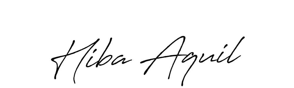 Make a beautiful signature design for name Hiba Aquil. With this signature (Antro_Vectra_Bolder) style, you can create a handwritten signature for free. Hiba Aquil signature style 7 images and pictures png