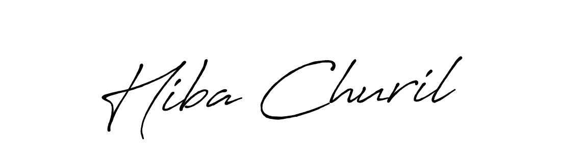 Design your own signature with our free online signature maker. With this signature software, you can create a handwritten (Antro_Vectra_Bolder) signature for name Hiba Churil. Hiba Churil signature style 7 images and pictures png